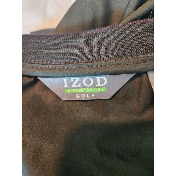 IZOD Men's Size Small V-neck Nylon Windbreaker Pullover Golf Pockets Banded - Picture 7 of 11